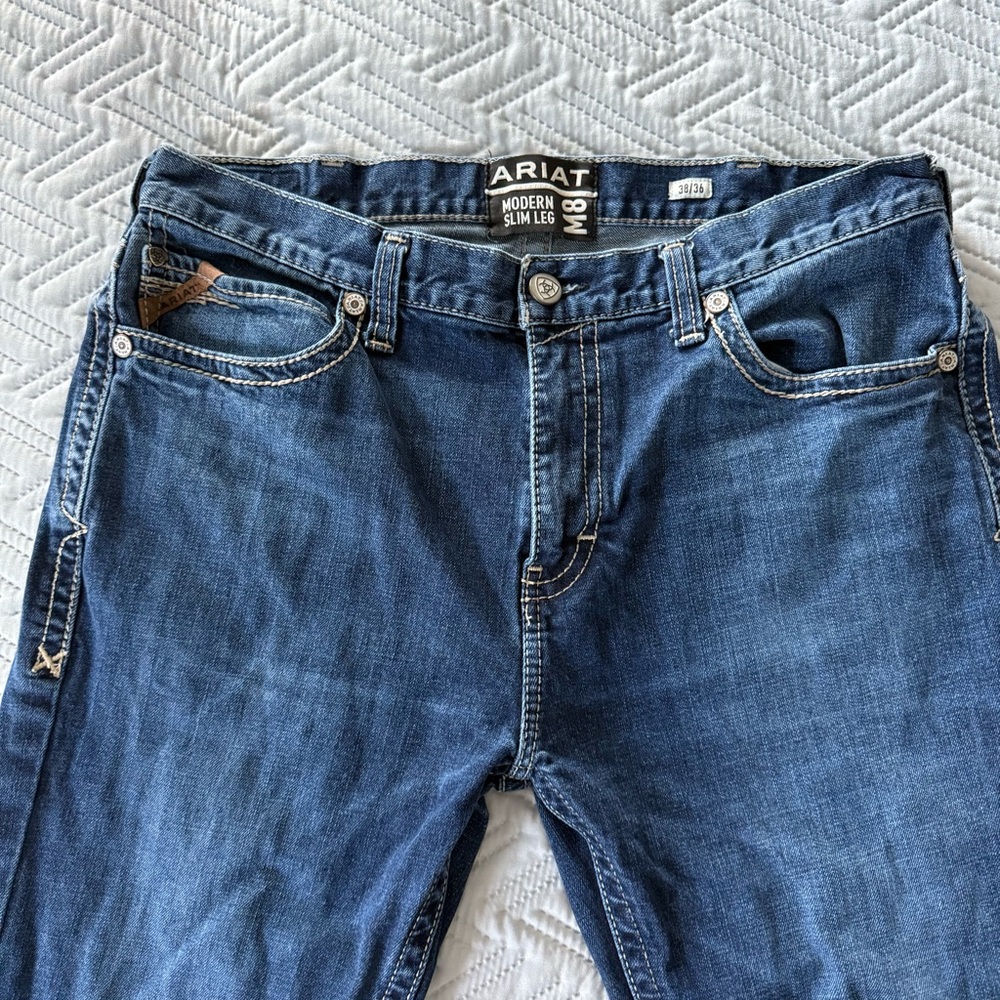 Ariat Men's M8 Modern Ranger Straight Leg Jean - modern slim leg 38/36